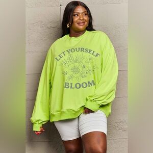 Simply Love Simply Love LET YOURSELF BLOOM Graphic Sweatshirt